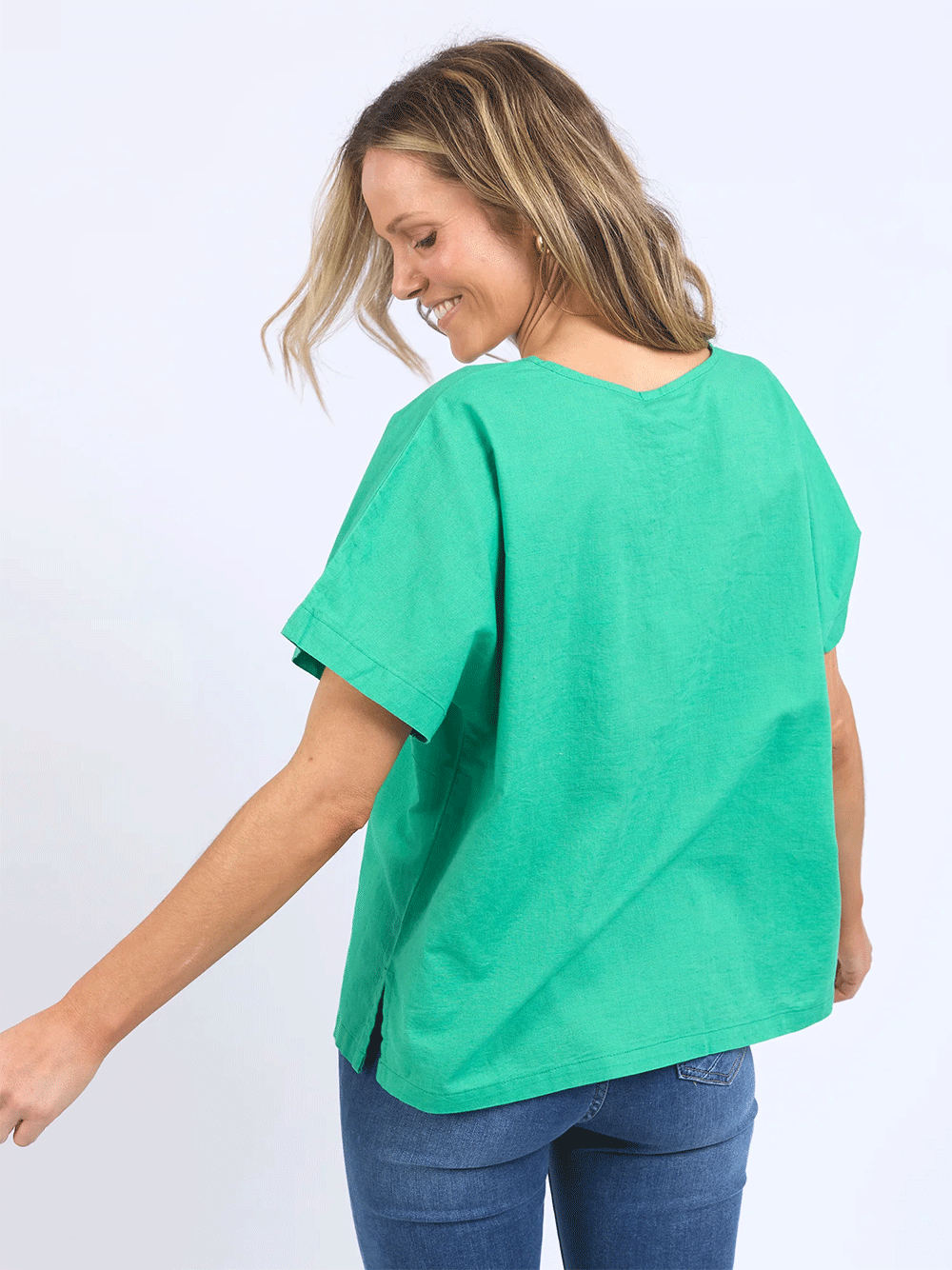Curtis Woven Short Sleeve Tee - GREEN