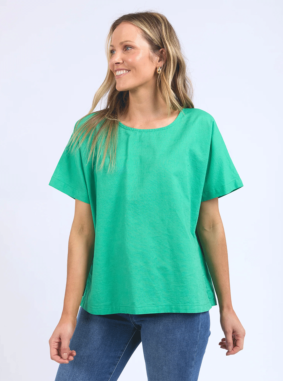 Curtis Woven Short Sleeve Tee - GREEN