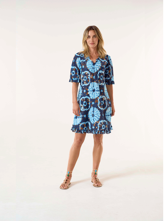 Middy Indi Cotton Dress - CAMOGLI NAVY