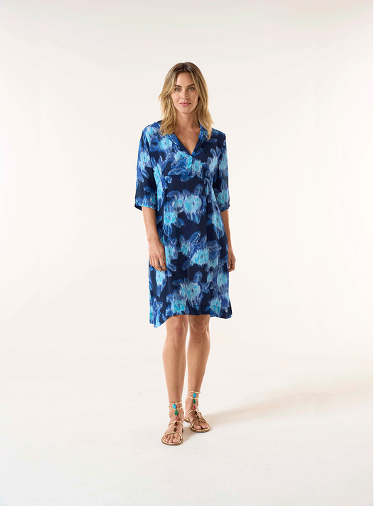 Jazz Viscose Dress - CYPRUS NAVY
