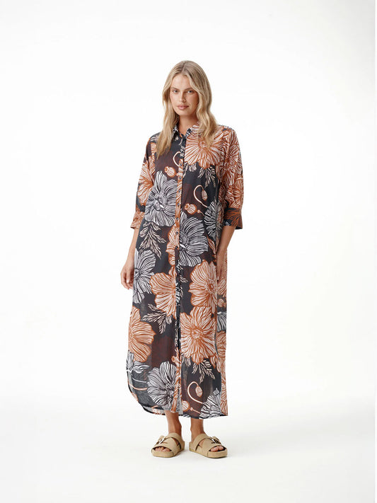 Long Daisy Desert Poppy Dress