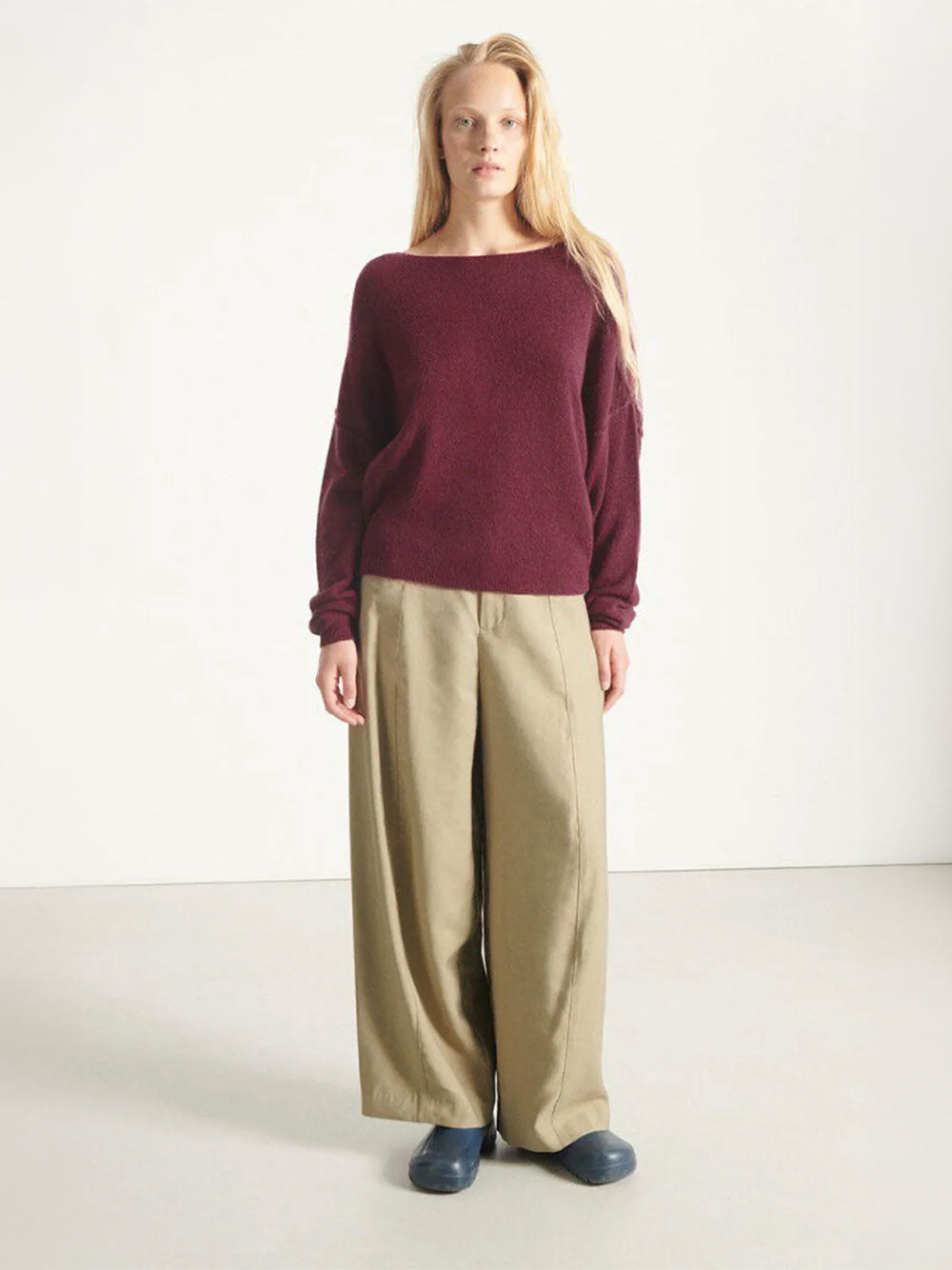 Damsville Sweater - GRAPE MELANGE