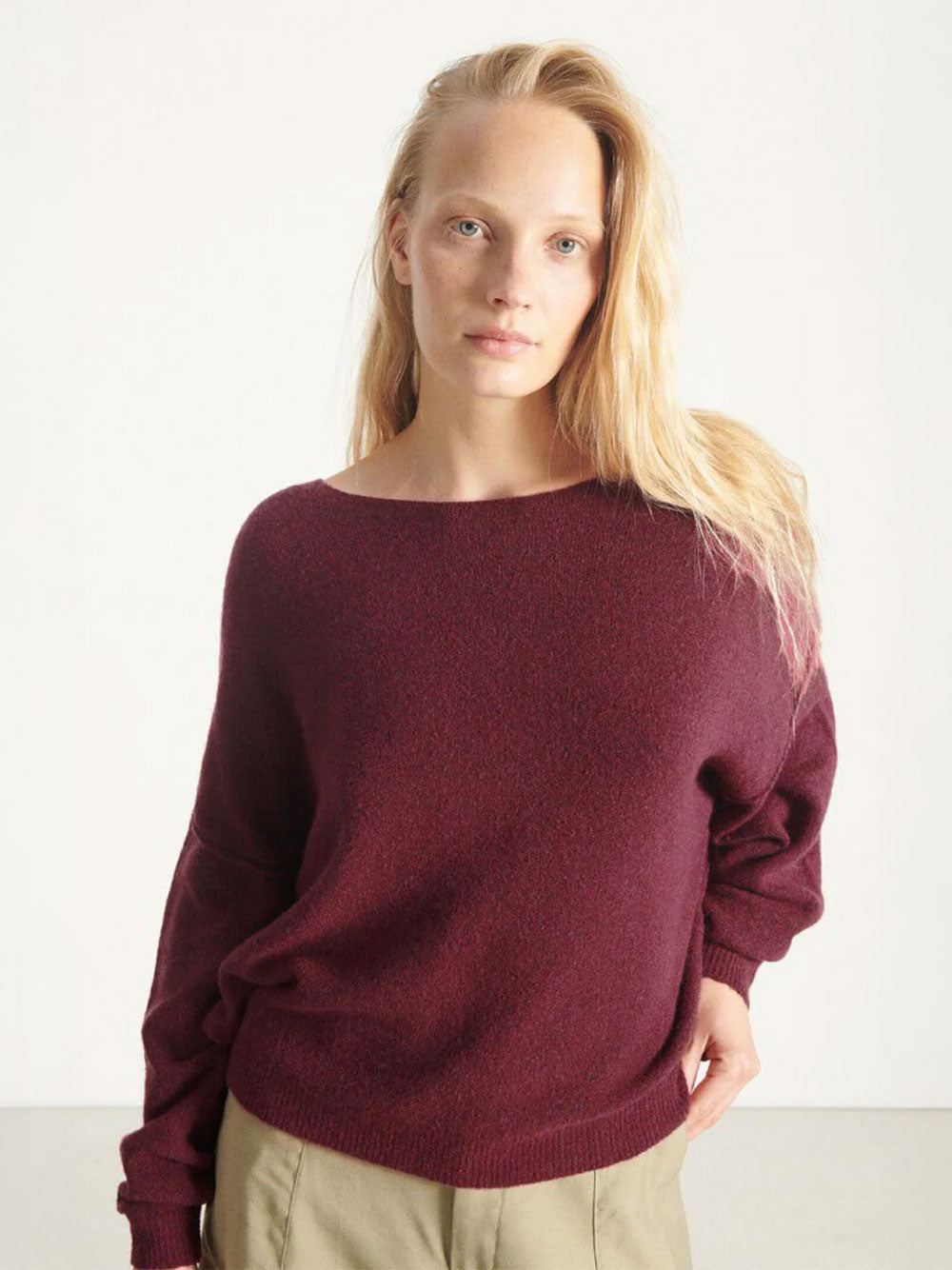 Damsville Sweater - GRAPE MELANGE