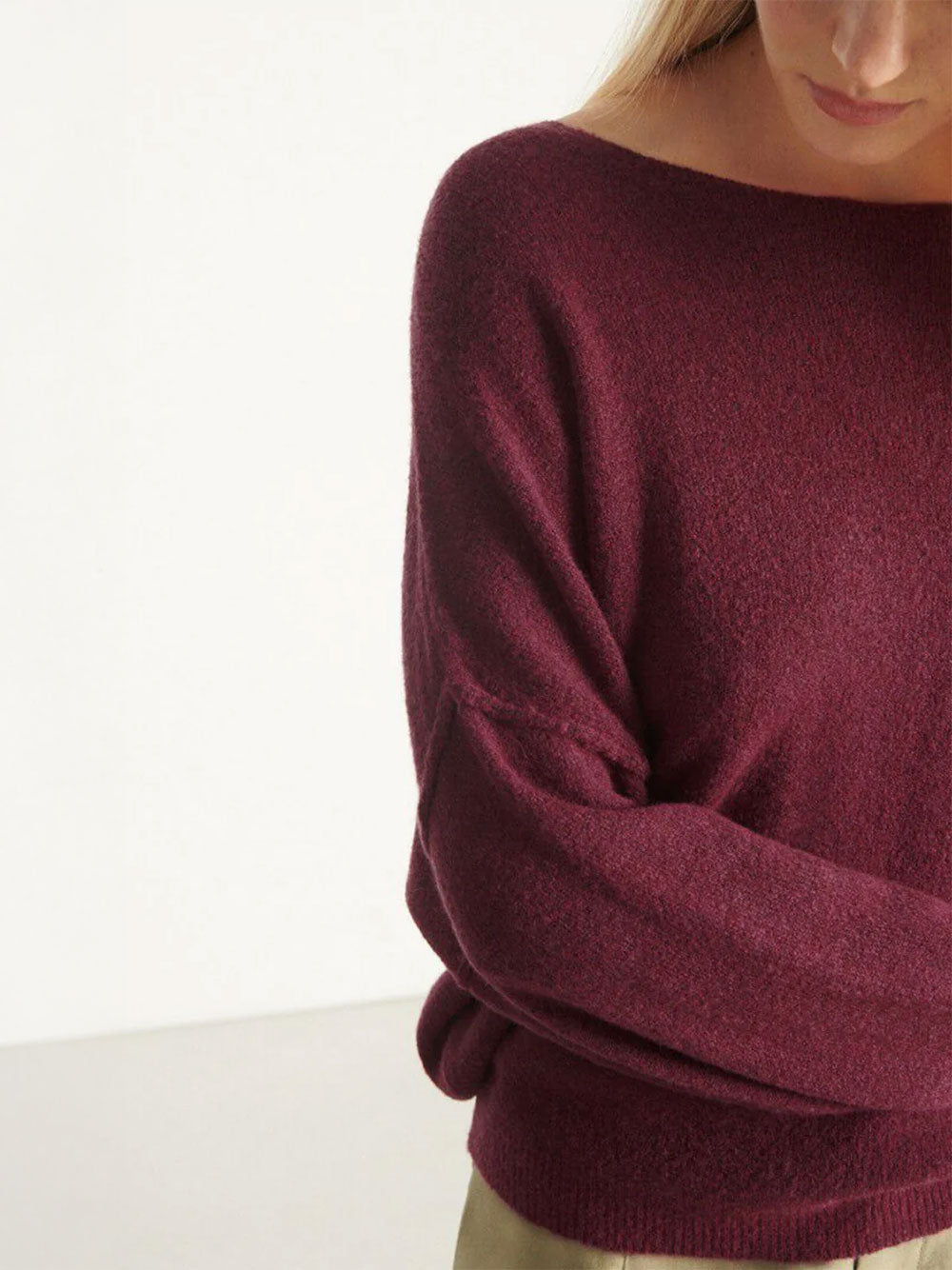 Damsville Sweater - GRAPE MELANGE