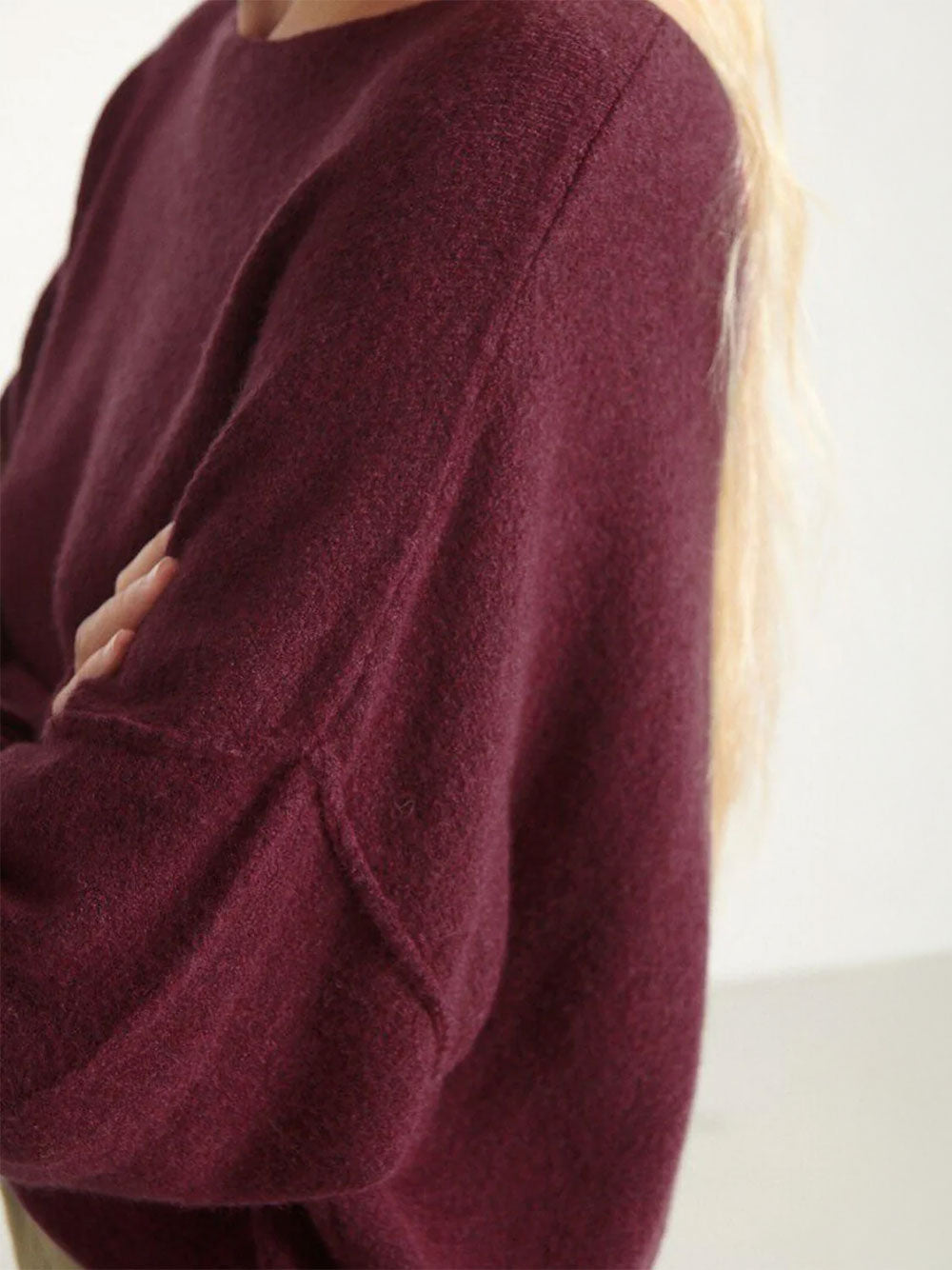 Damsville Sweater - GRAPE MELANGE