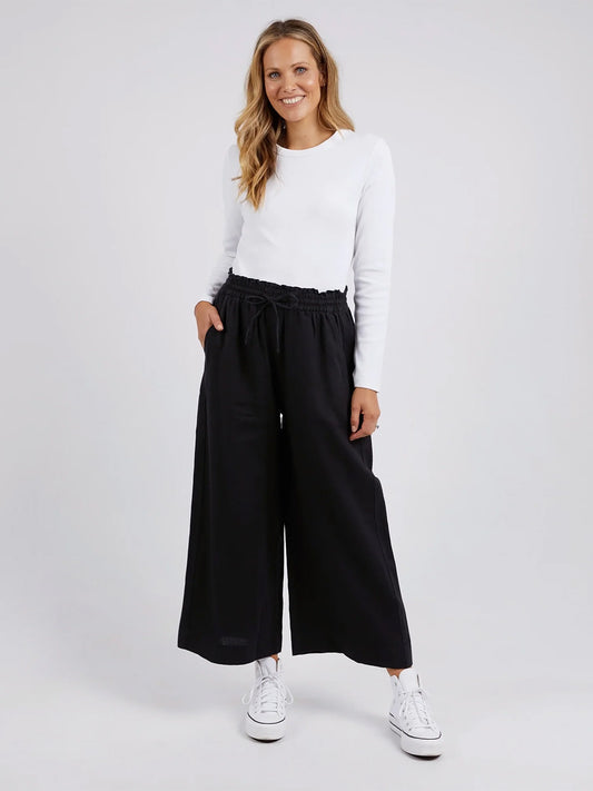 Dionne Wide Leg Pant - BLACK