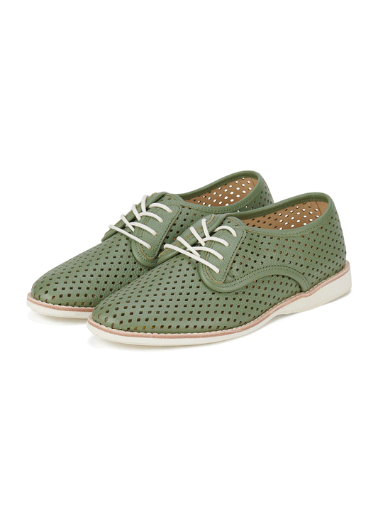 Derby Punch Tumble Shoes - FERN GREEN
