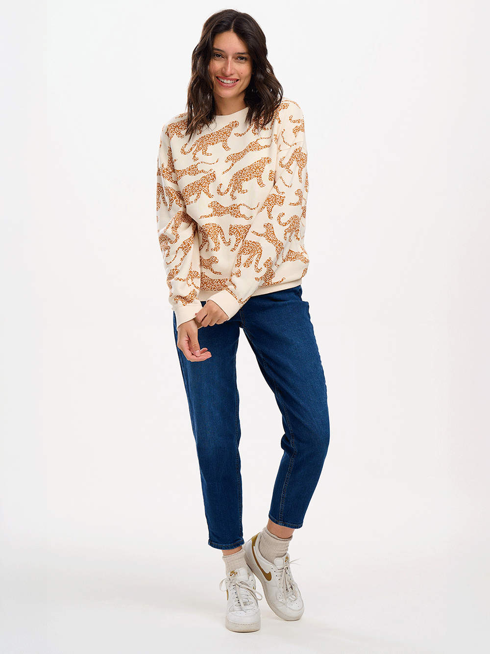 Eadie Sweatshirt - CREAM/LEOPARD