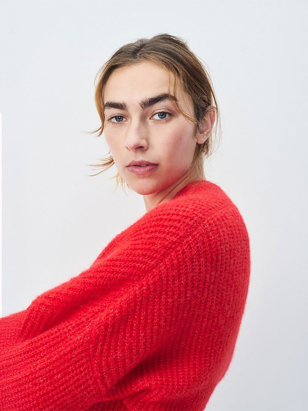 East Cardigan -  CHILLI PEPPER MELANGE