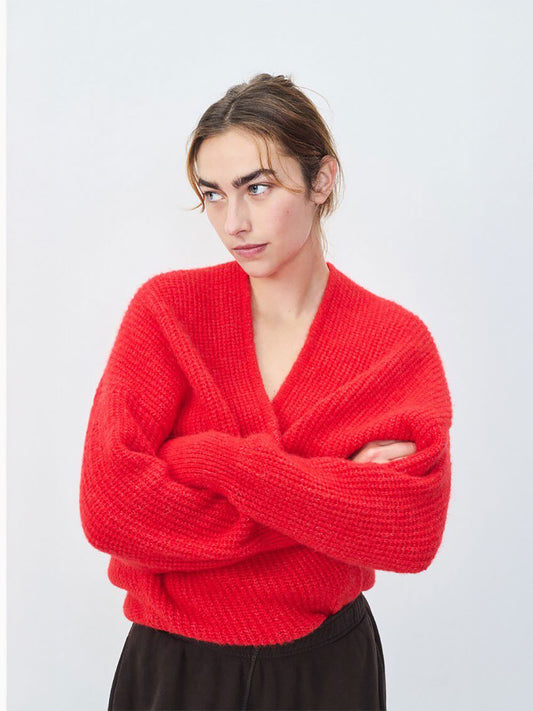 East Cardigan -  CHILLI PEPPER MELANGE