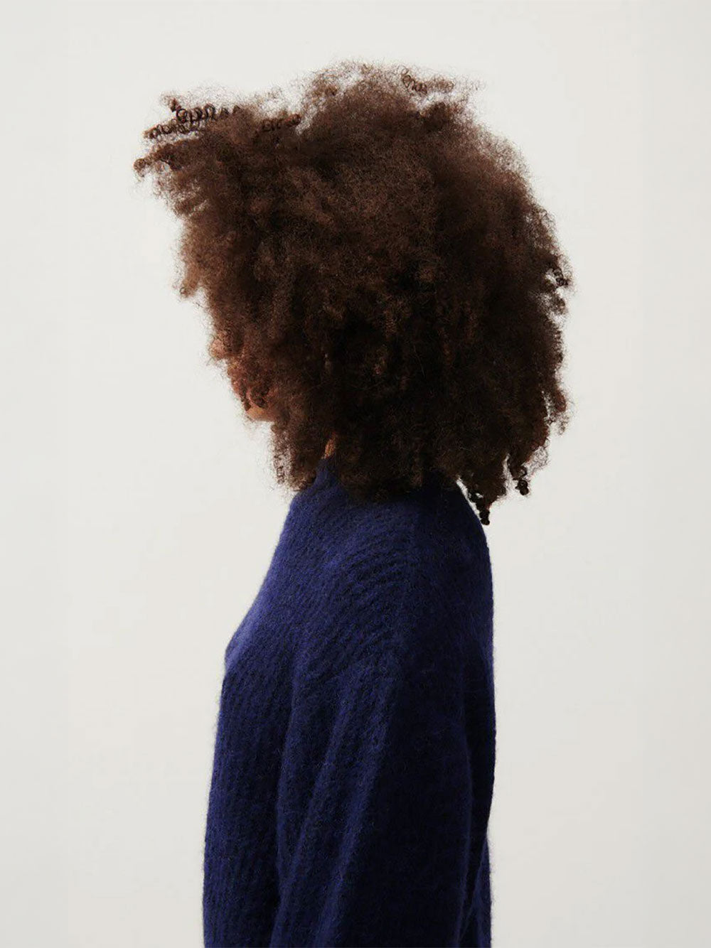 East Round Neck Pullover - NAVY MELANGE