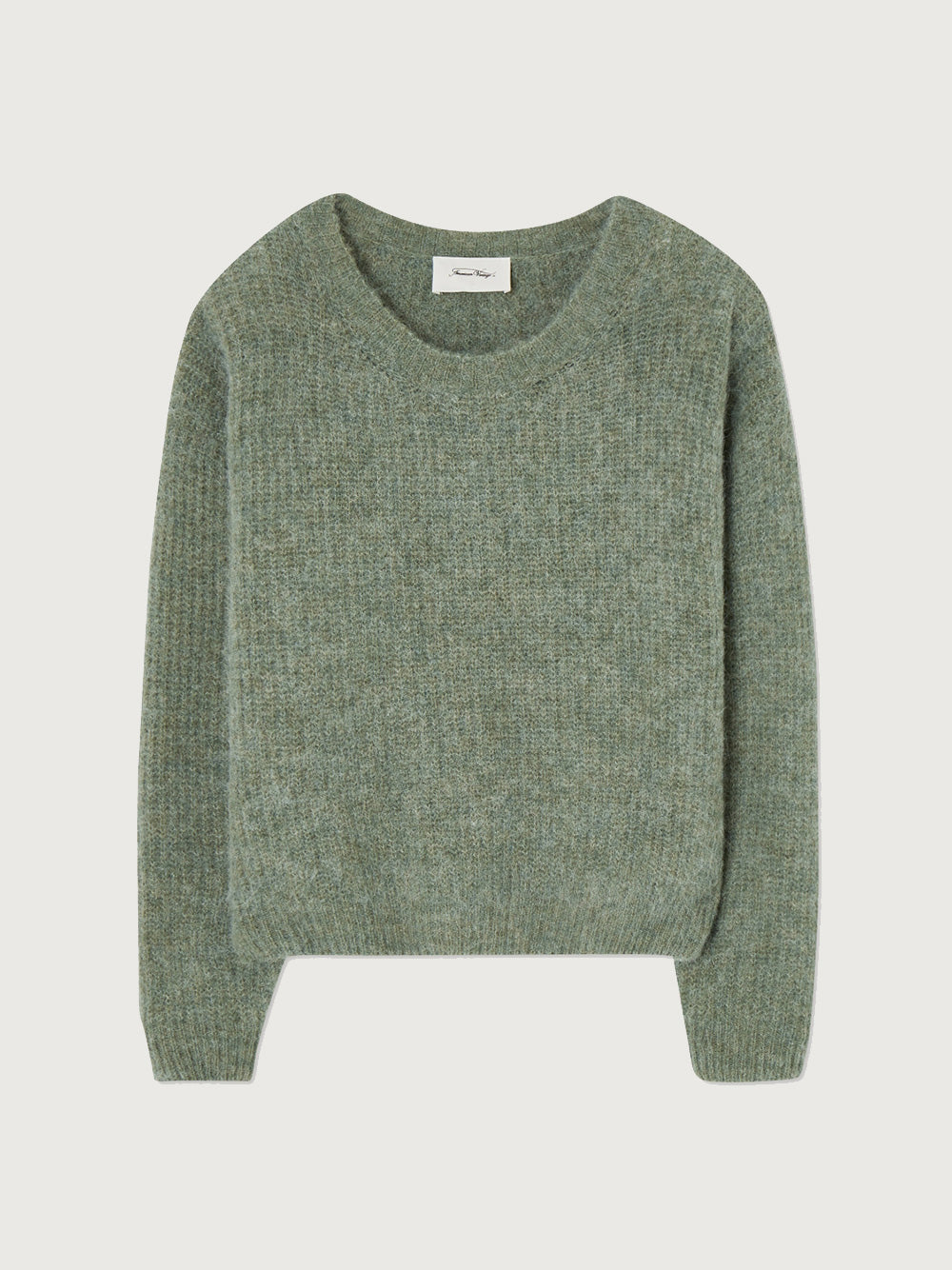 East Round Neck Pullover - GREY GREEN MELANGE