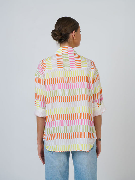 Linen Long Sleeve Shirt - JULIETTE PRINT