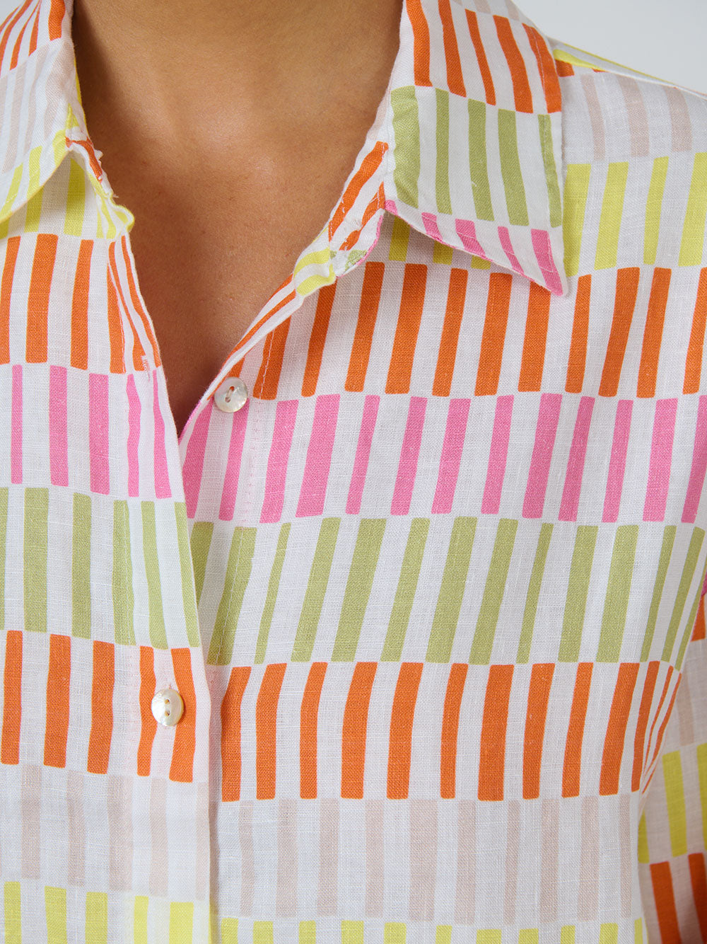 Linen Long Sleeve Shirt - JULIETTE PRINT