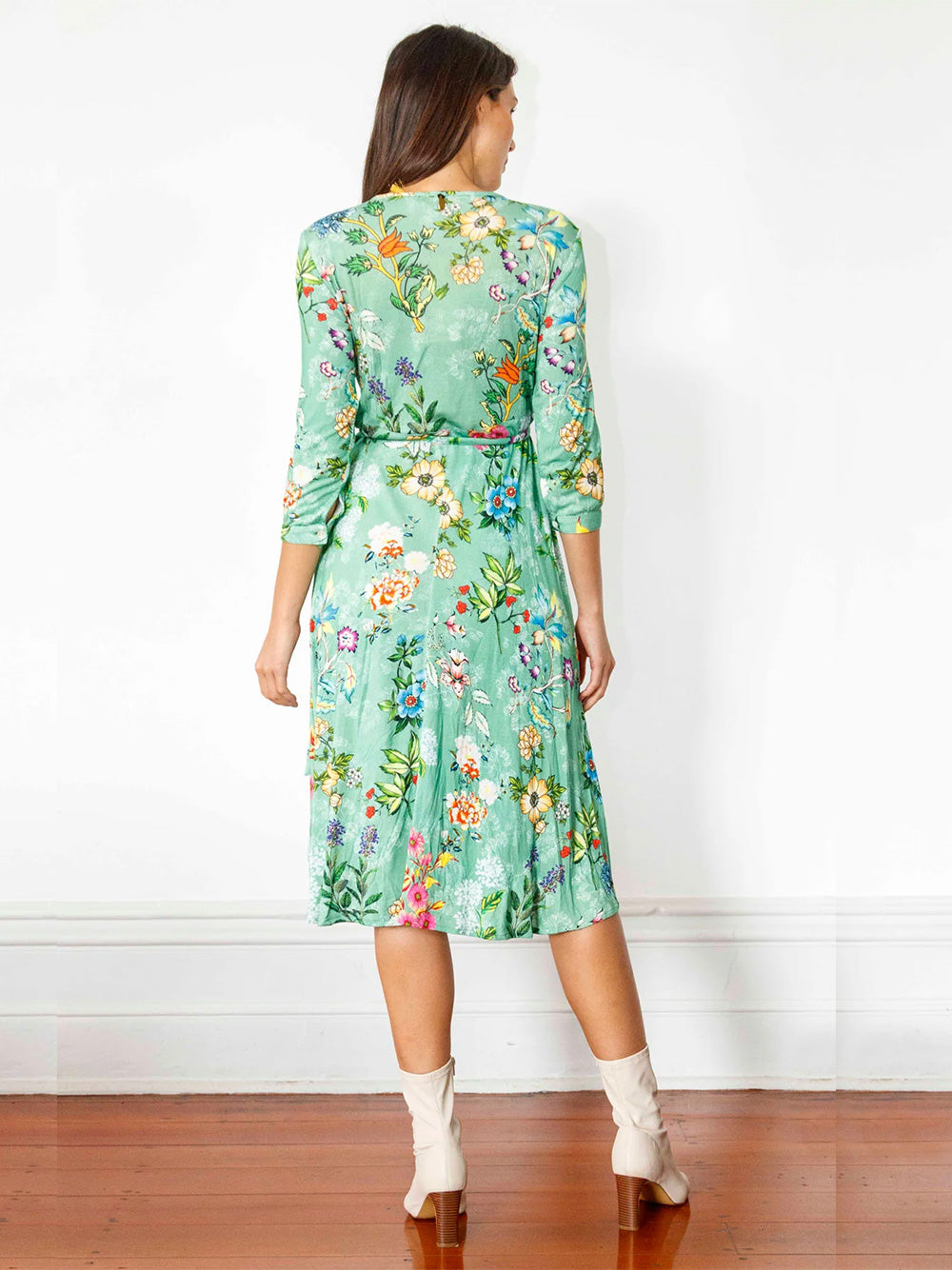 Evergreen Wrap Dress - SAGE