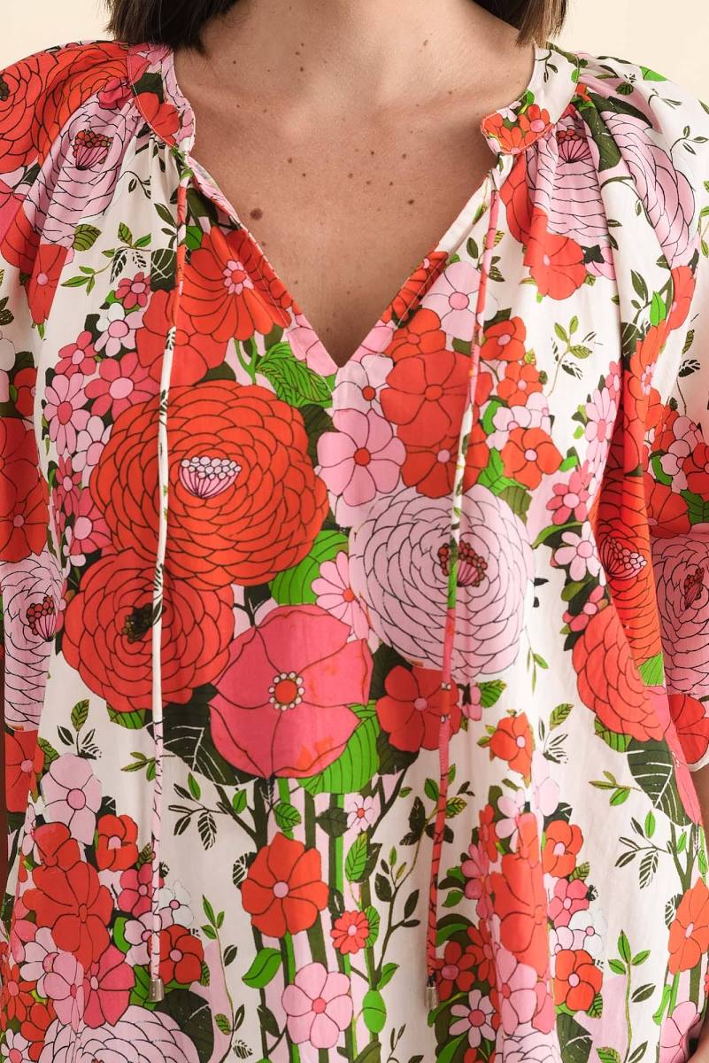 Renee Blouse GARDEN PARTY PRINT