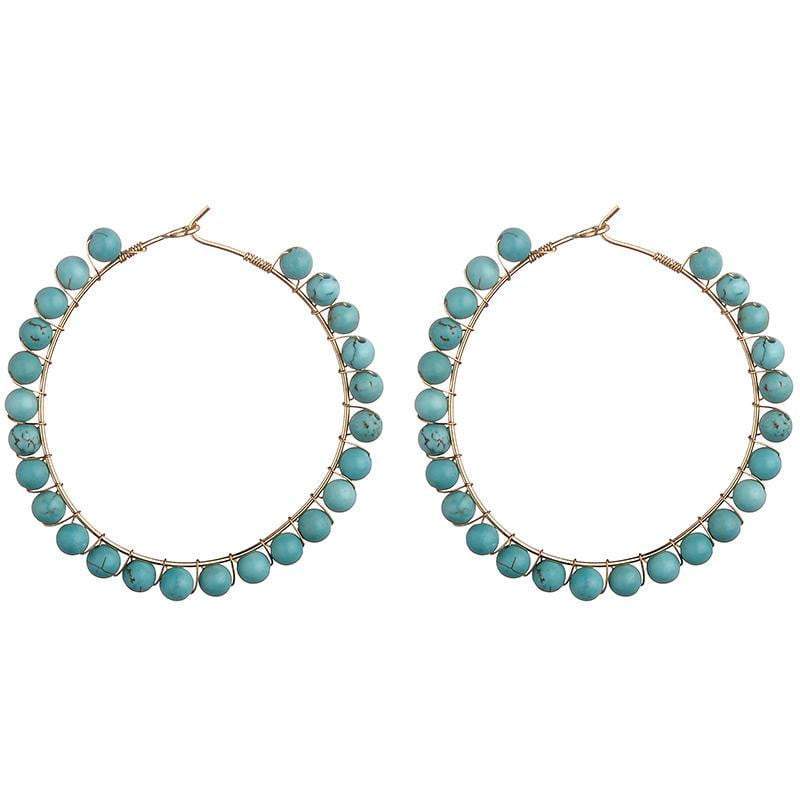 Kirsty Semi Precious Hoop Earrings