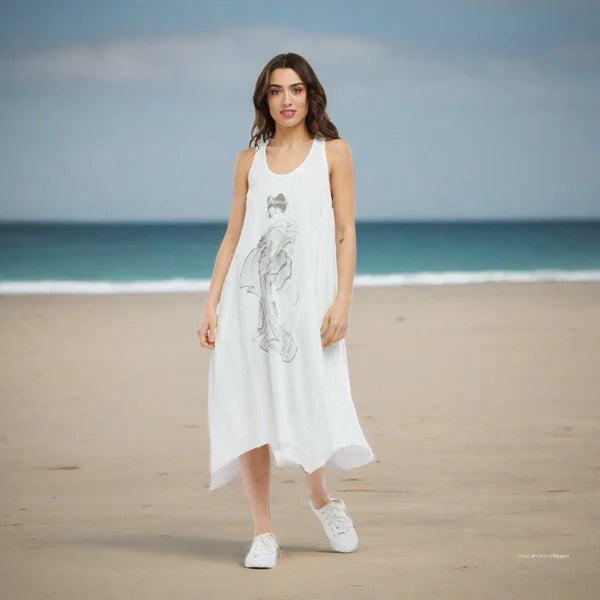 Geisha Tunic Dress - WHITE