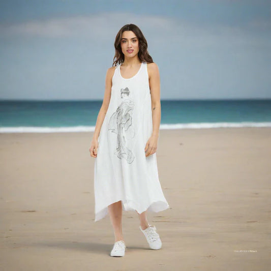 Geisha Tunic Dress - WHITE
