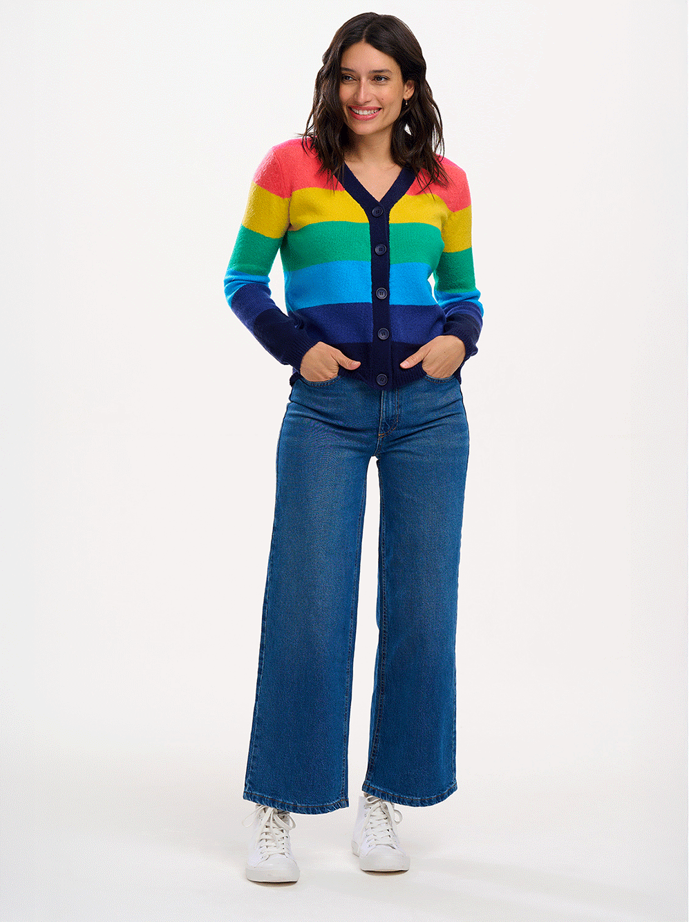 Izzy Cardigan - RAINBOW STRIPE