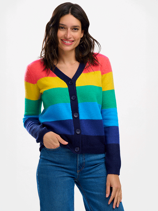 Izzy Cardigan - RAINBOW STRIPE
