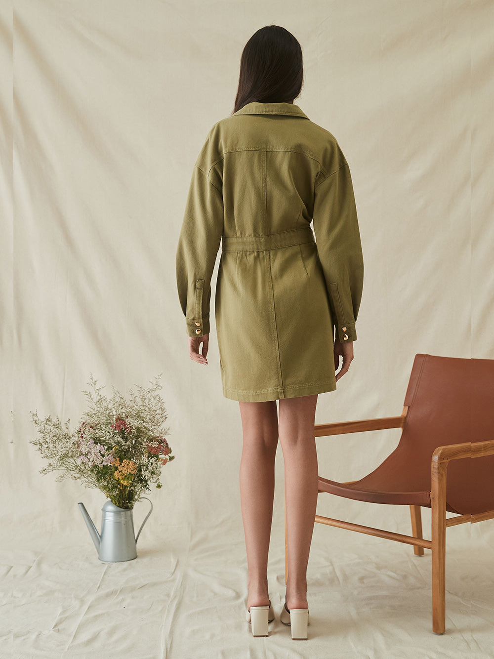 Indie Denim Dress - SAGE