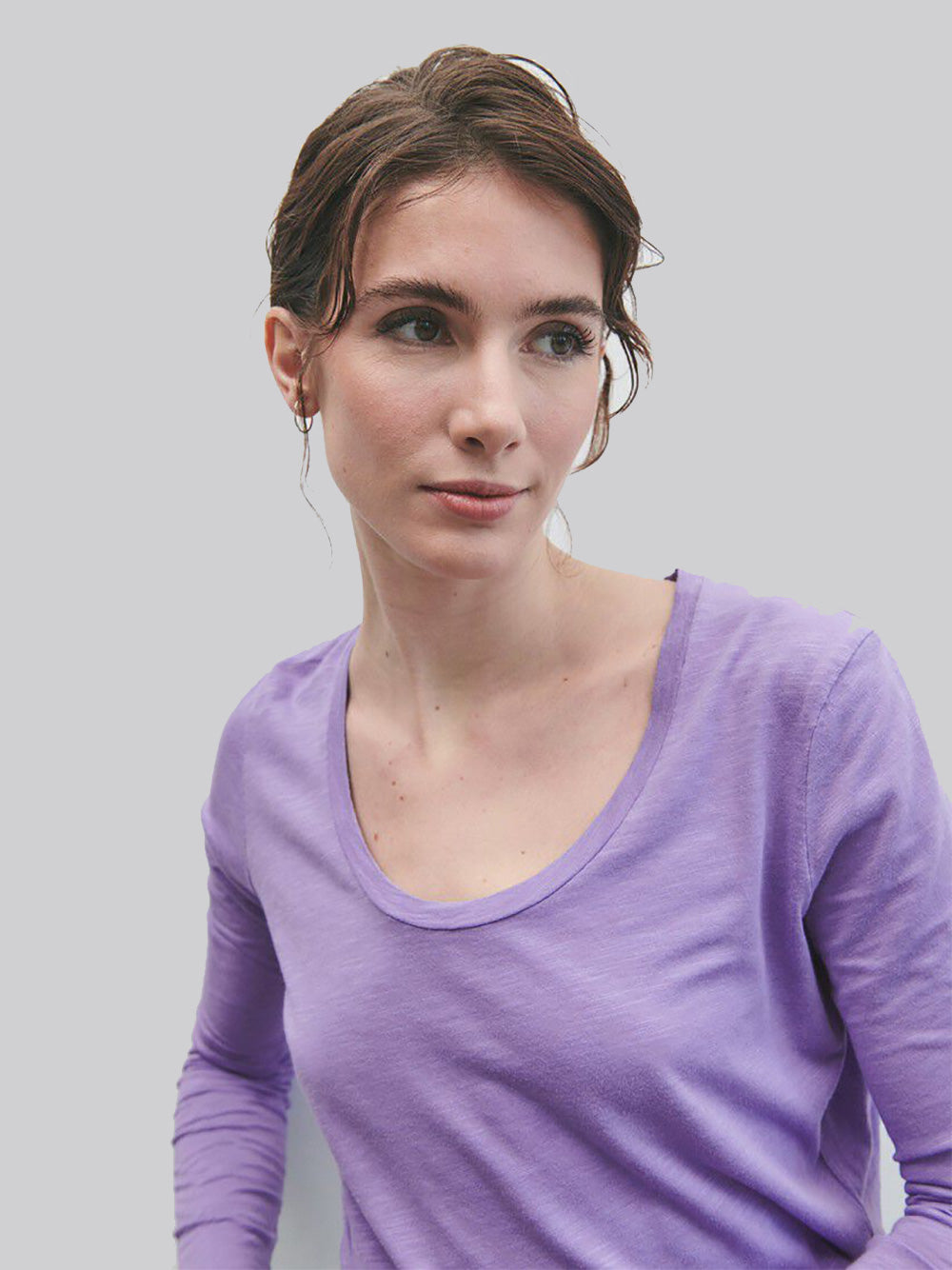 Jacksonville L/S Scoop Neck Top - VINTAGE VIOLET