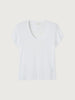 AMERICAN VINTAGE Jacksonville Scoop Neck T-Shirt - WHITE