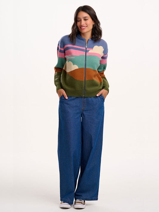 Solana Knitted Bomber - CLOUDY HILLS