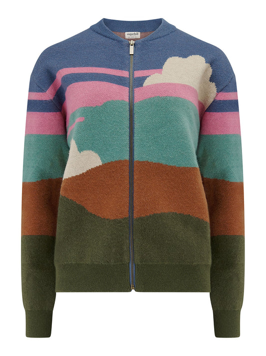 Solana Knitted Bomber - CLOUDY HILLS