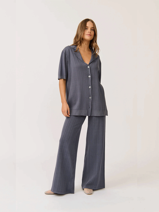 Lara Knit Top - SLATE