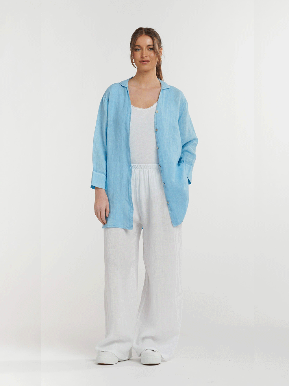 Linen Shirt - BABY BLUE