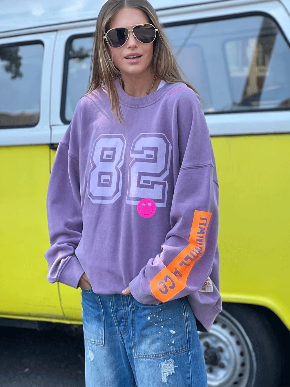 Long Vintage Sweat - MAUVE