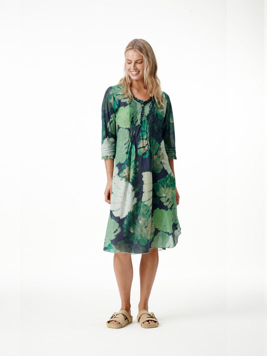 Middy Poppy Monstera Night Print Dress