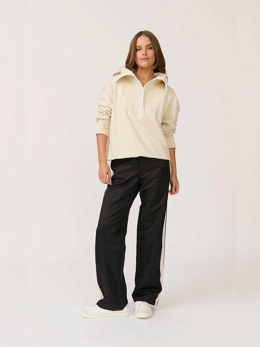 Nova Half Zip Sweater - VANILLA