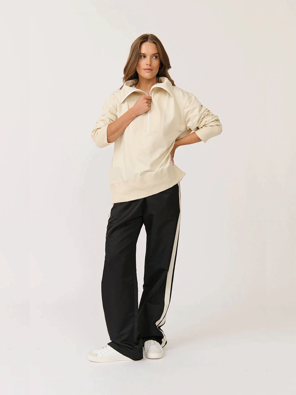 Nova Half Zip Sweater - VANILLA