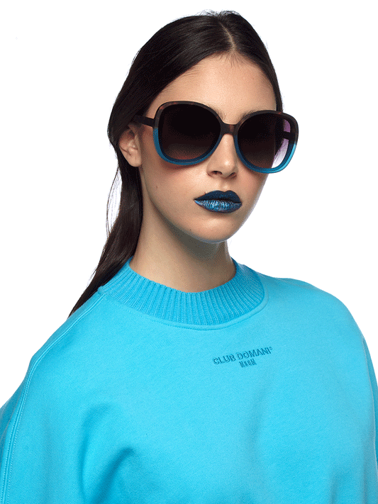 Anna Sunglasses (OK019) - BLUE HAVANA