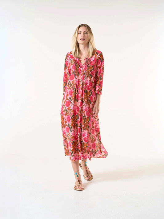 Long Poppy Cotton Dress - PALOMA ROSE