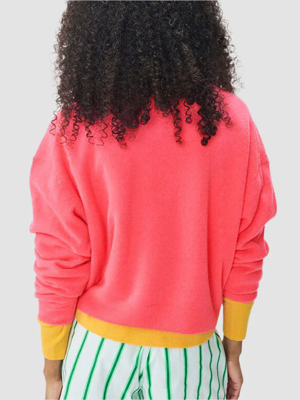 Raxow V-Neck Sweater - FLUORESCENT HORTENSIA