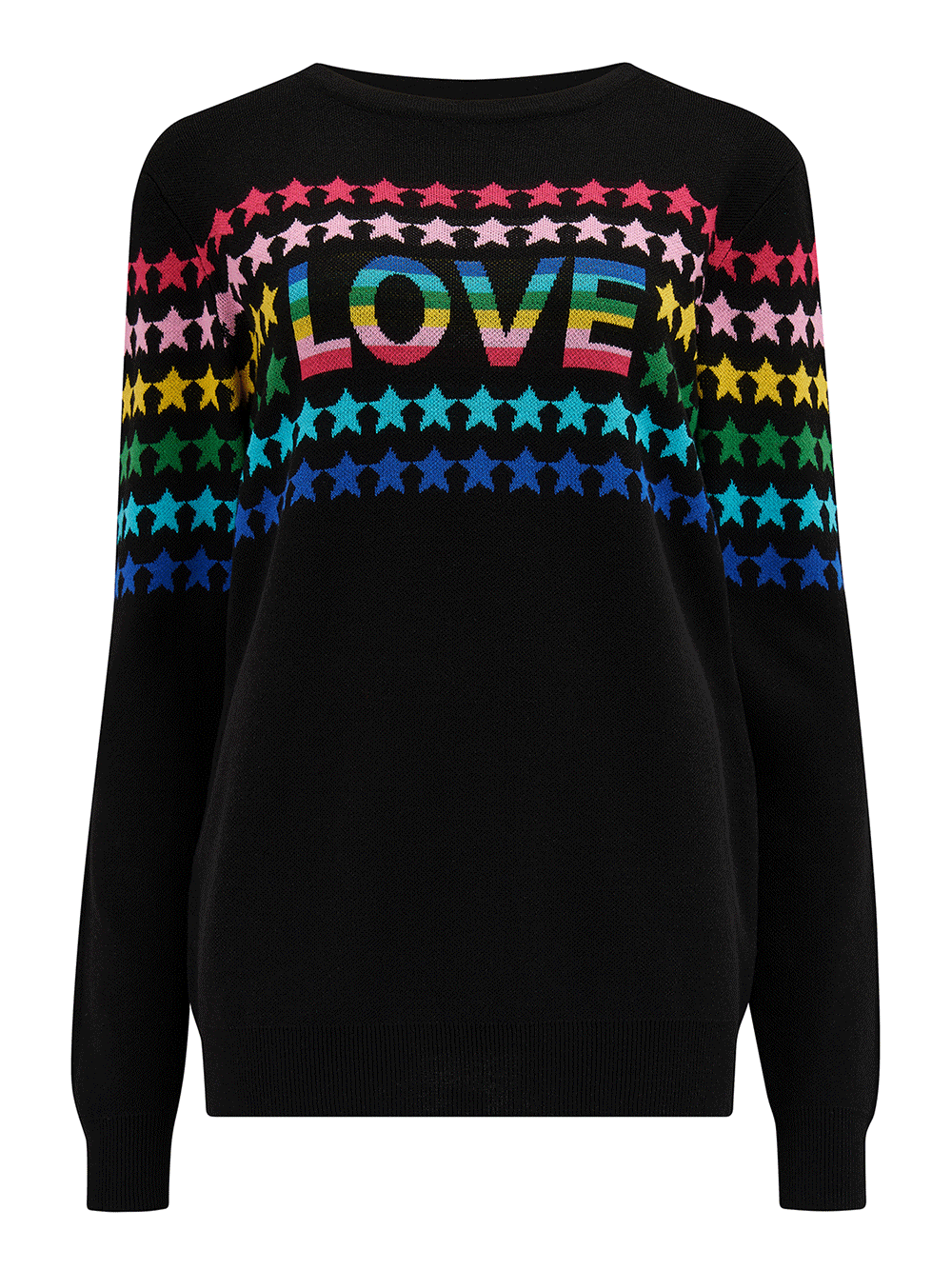 Rita Jumper - BLACK/RAINBOW LOVE