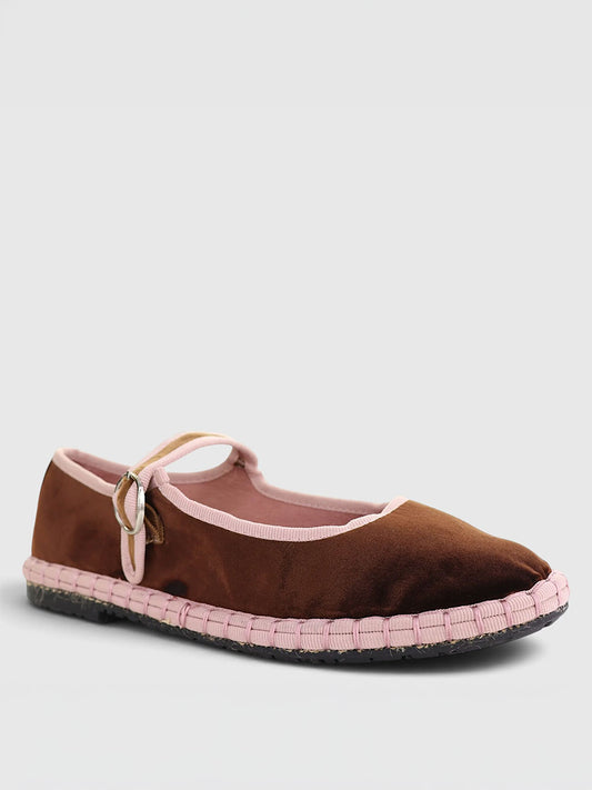 Spanol Suede Shoes - CHOC/PINK