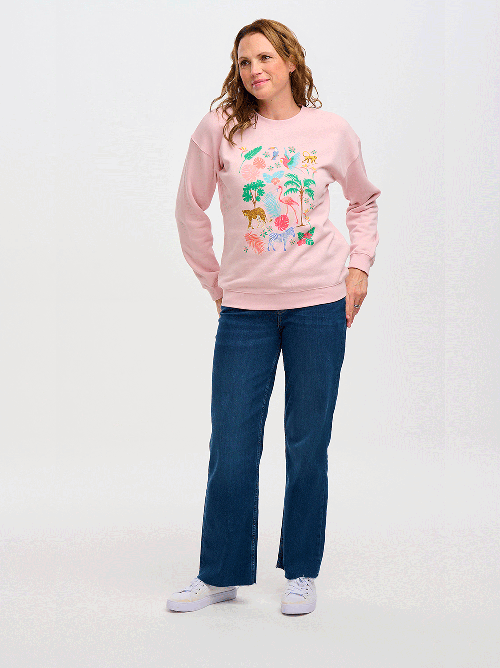 Noah Sweatshirt - PEACH TROPICAL SAFARI