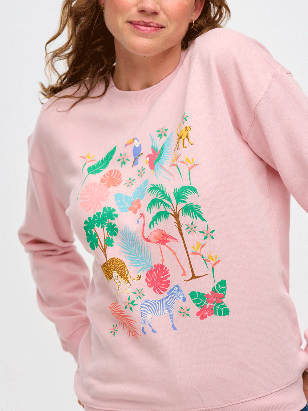 Noah Sweatshirt - PEACH TROPICAL SAFARI