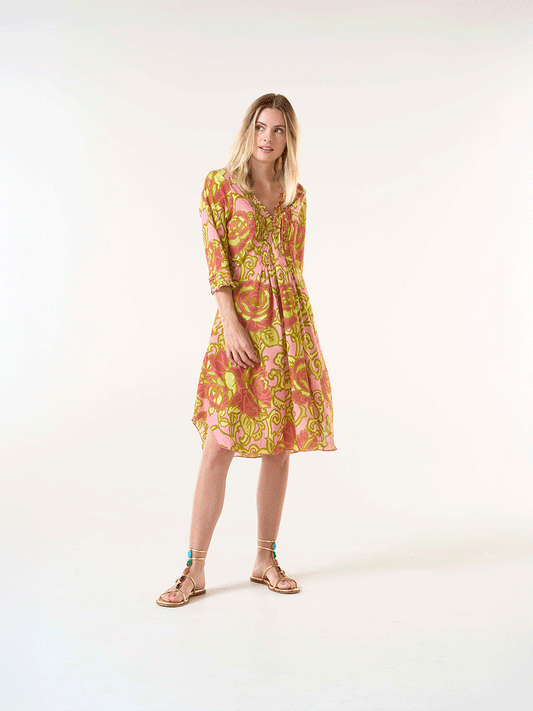 Middy Poppy Cotton Dress - SAN SEBASTIAN TERRACOTTA