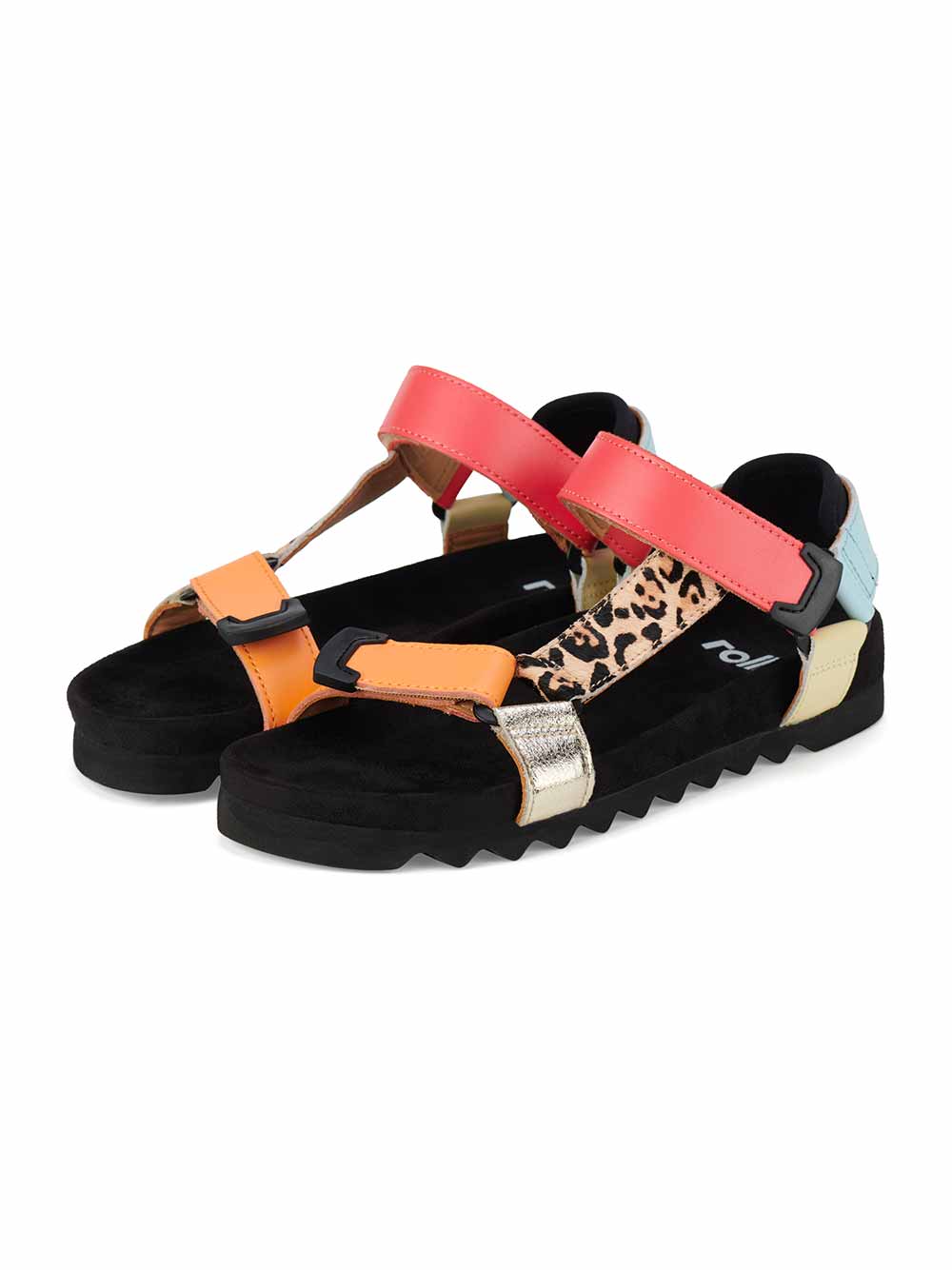 Sandal Tooth Wedge - MULTI LEOPARD