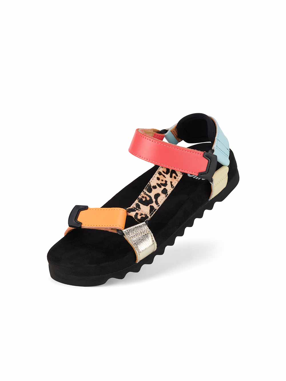 Sandal Tooth Wedge - MULTI LEOPARD
