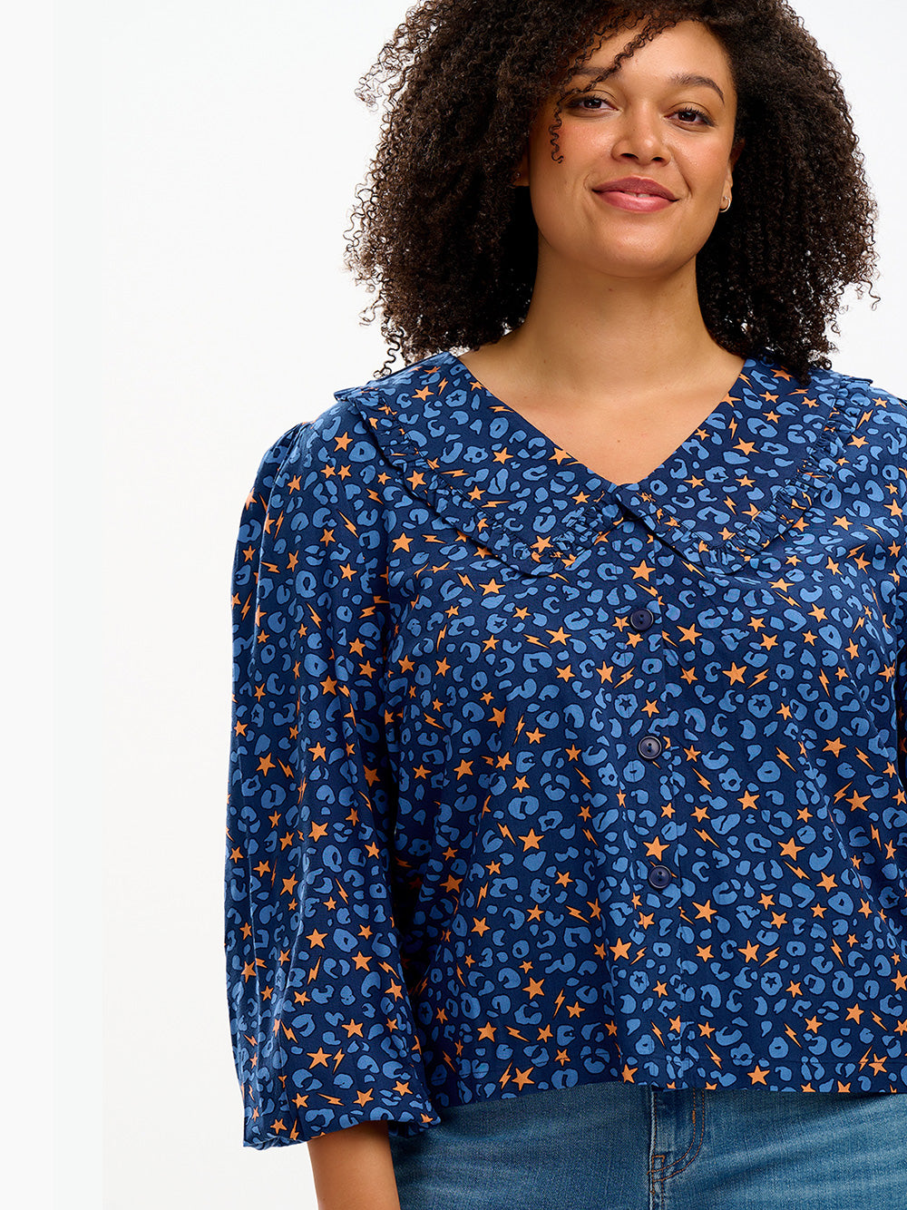 Henna Frill Blouse