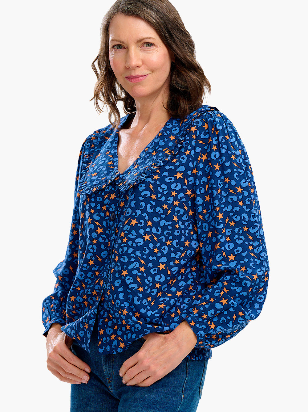 Henna Frill Blouse