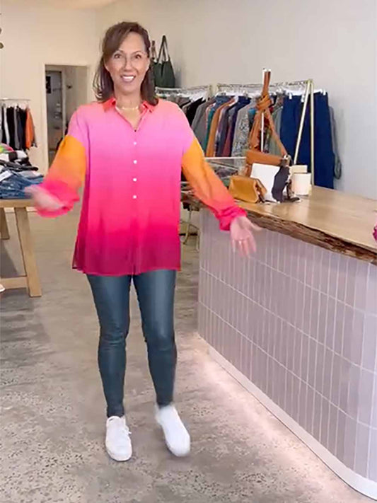 Tiziana Ombre Shirt - PINK