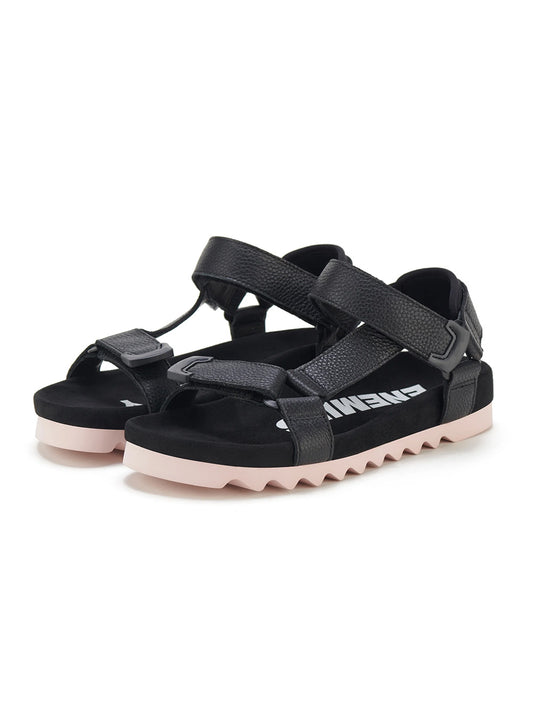 Tooth Wedge Sandal - BLK/PINK